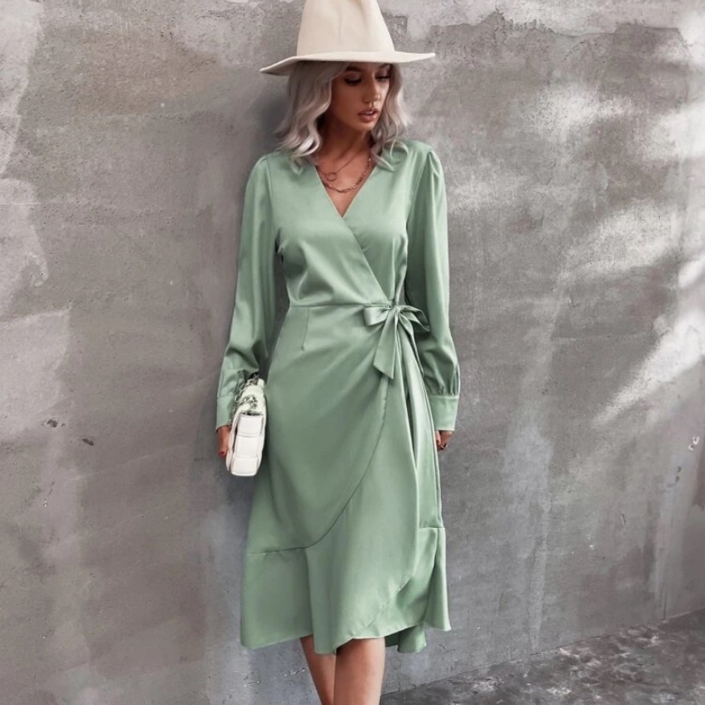 Mint Green Wrap Dress